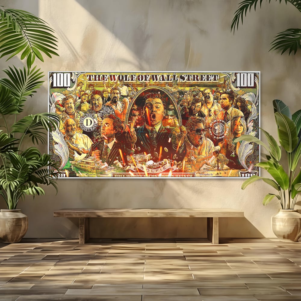 Tablou canvas cu tablou canvas cu celebrul film, in rama de aluminiu argintiu
